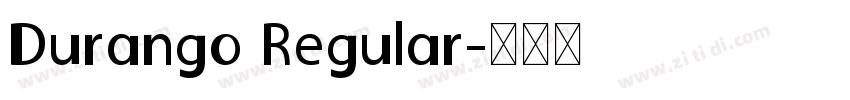 Durango Regular字体转换